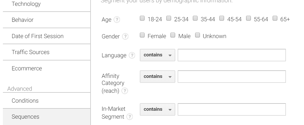 Google Analytics segmentacja